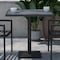 Flash Furniture 30" SQ Outdoor Gray Wash Faux Teak Poly Slat Table XU-DG-HW1045-GY-GG - alternate 1